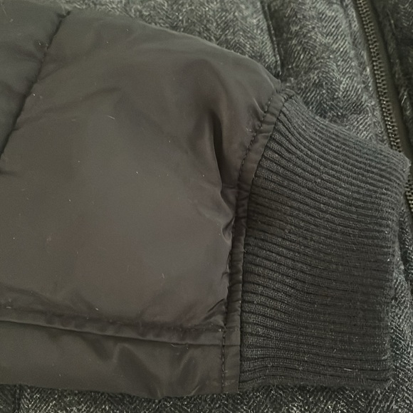 Marc Anthony Men’s Quilted Puffer Jacket Wool Herringbone Black XXL Hooded - Picture 11 of 16